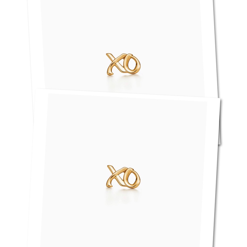 Tiffany & Co Paloma’s Graffiti love&kiss 18k gold earrings